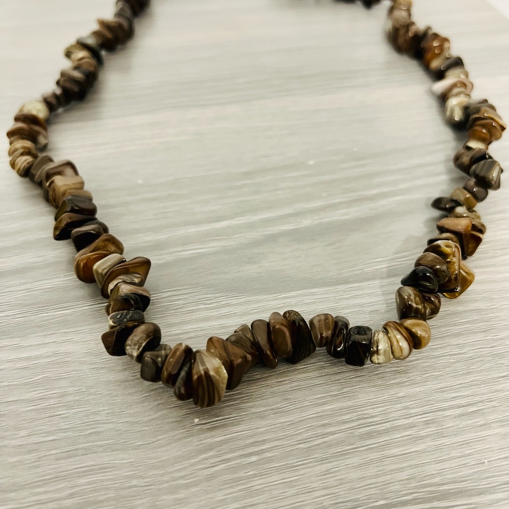 Multicolor Stone Necklace, 28", EUC